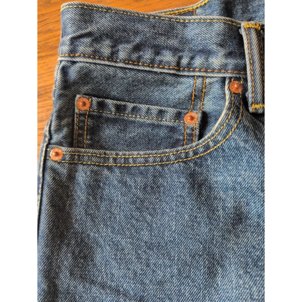 Levis 550 Jeans Mens 34x32 Blue Relaxed  Fit Tapered Red Tab Med Wash Cotton EUC